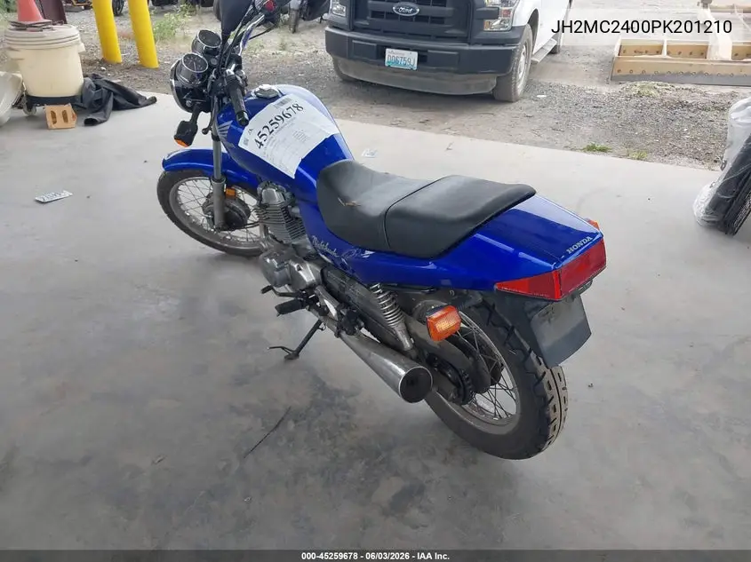 1993 Honda Cb250 VIN: JH2MC2400PK201210 Lot: 45259678