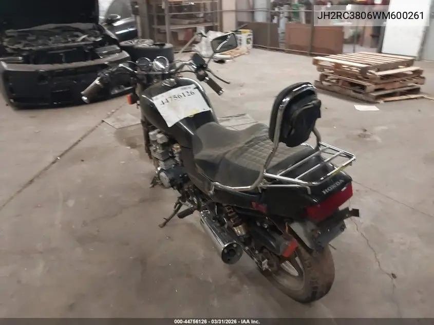 1998 Honda Cb750 VIN: JH2RC3806WM600261 Lot: 44756126