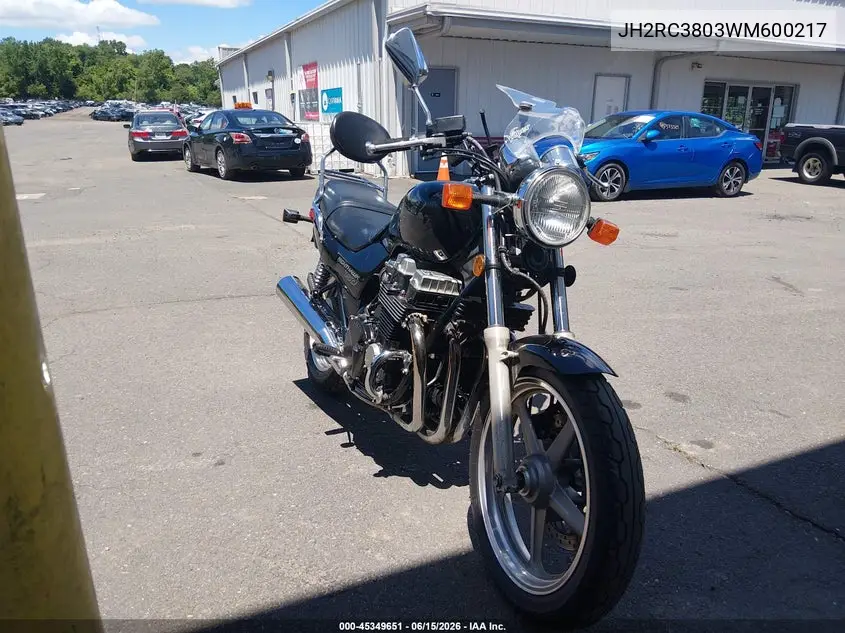 1998 Honda Cb750 VIN: JH2RC3803WM600217 Lot: 45349651