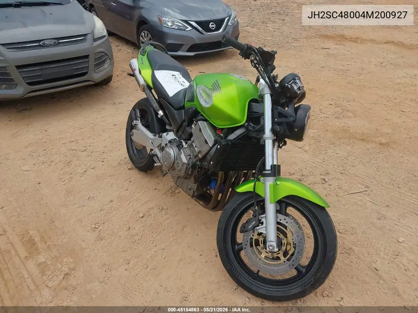 2004 Honda Cb900 F VIN: JH2SC48004M200927 Lot: 45154863