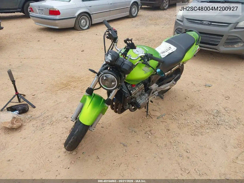 2004 Honda Cb900 F VIN: JH2SC48004M200927 Lot: 45154863