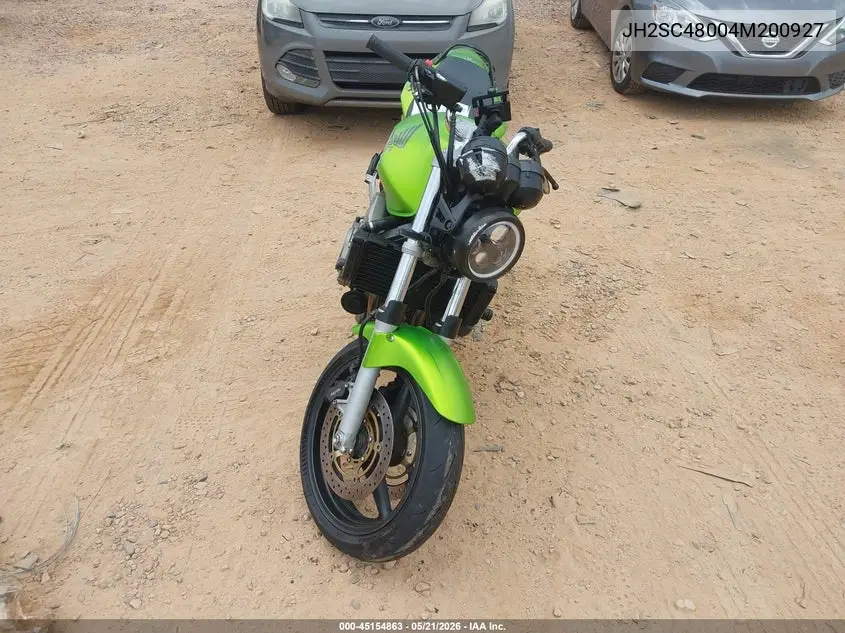 2004 Honda Cb900 F VIN: JH2SC48004M200927 Lot: 45154863