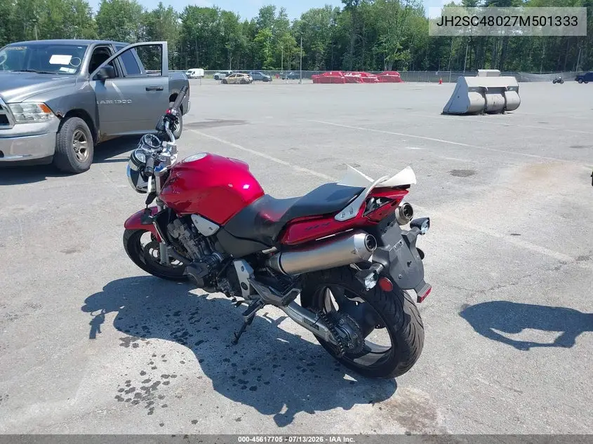 2007 Honda Cb900 F VIN: JH2SC48027M501333 Lot: 45617705