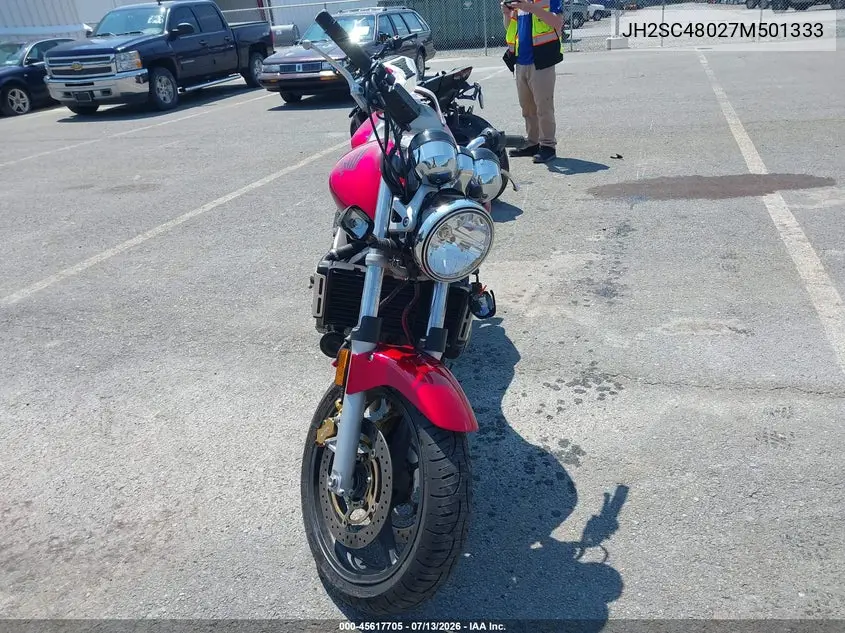 2007 Honda Cb900 F VIN: JH2SC48027M501333 Lot: 45617705