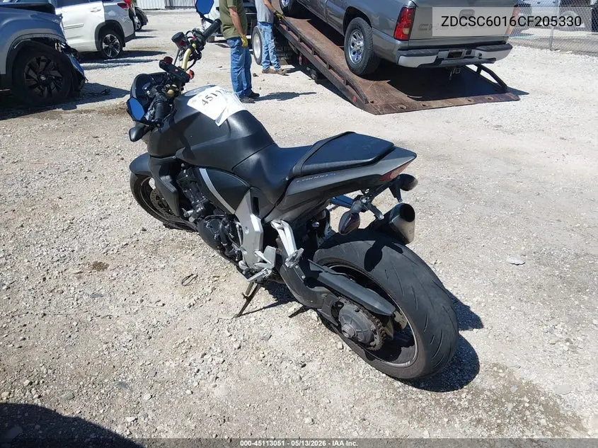 2012 Honda Cb1000 R VIN: ZDCSC6016CF205330 Lot: 45113051