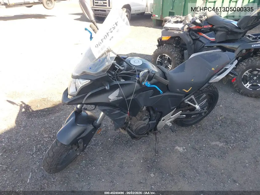 2013 Honda Cb500 X VIN: MLHPC4613D5000335 Lot: 45240496