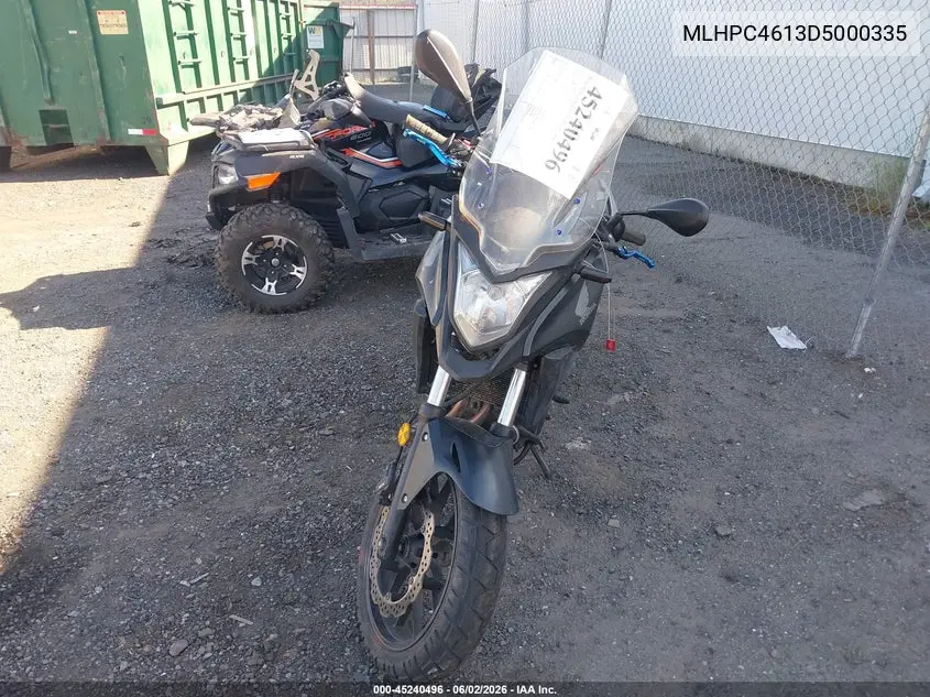 2013 Honda Cb500 X VIN: MLHPC4613D5000335 Lot: 45240496