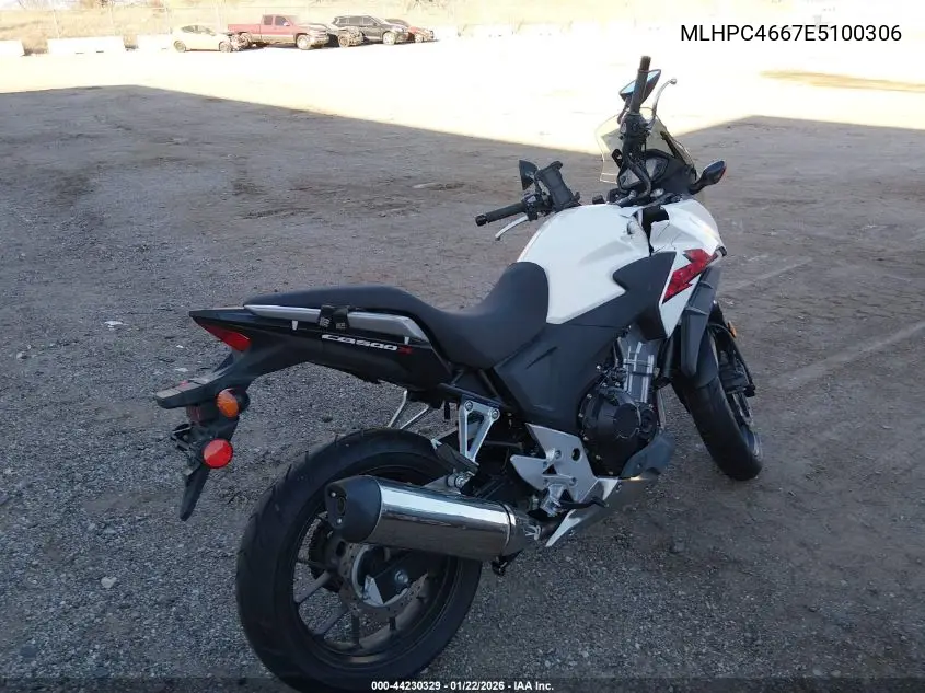 2014 Honda Cb500 X VIN: MLHPC4667E5100306 Lot: 44230329