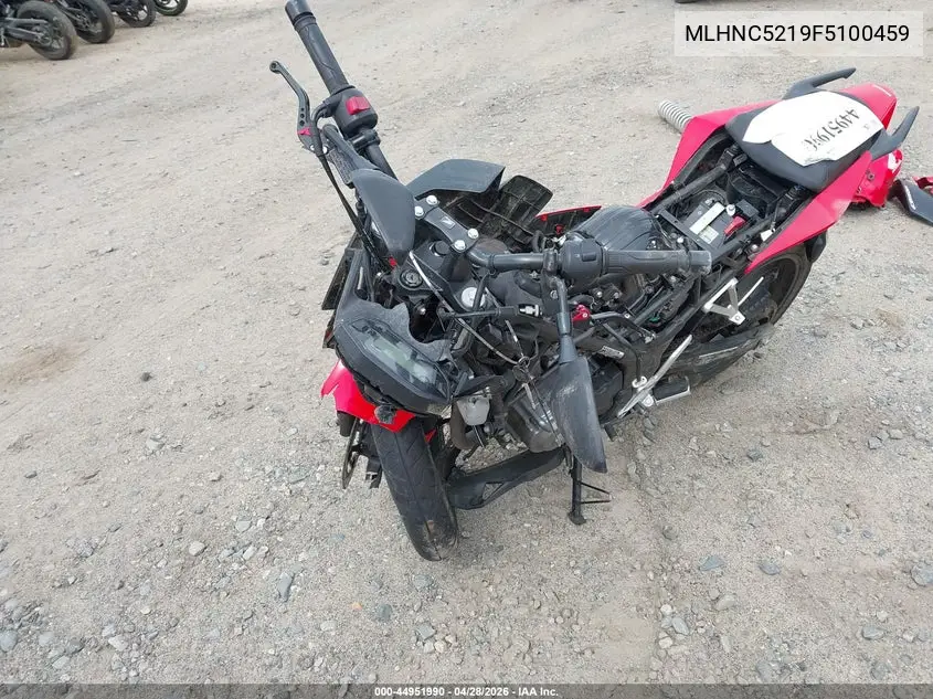 2015 Honda Cb300 F VIN: MLHNC5219F5100459 Lot: 44951990