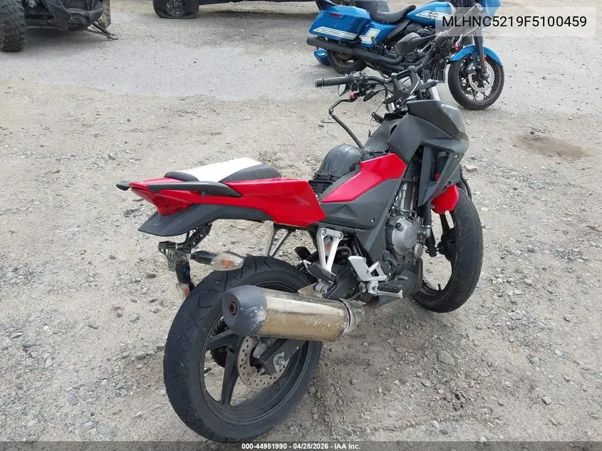 2015 Honda Cb300 F VIN: MLHNC5219F5100459 Lot: 44951990