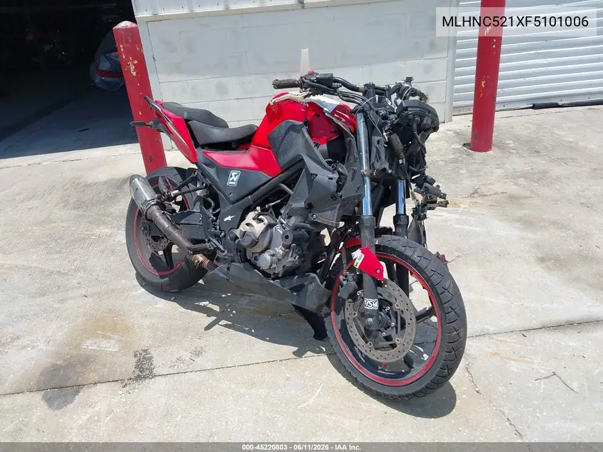 2015 Honda Cb300 F VIN: MLHNC521XF5101006 Lot: 45220803
