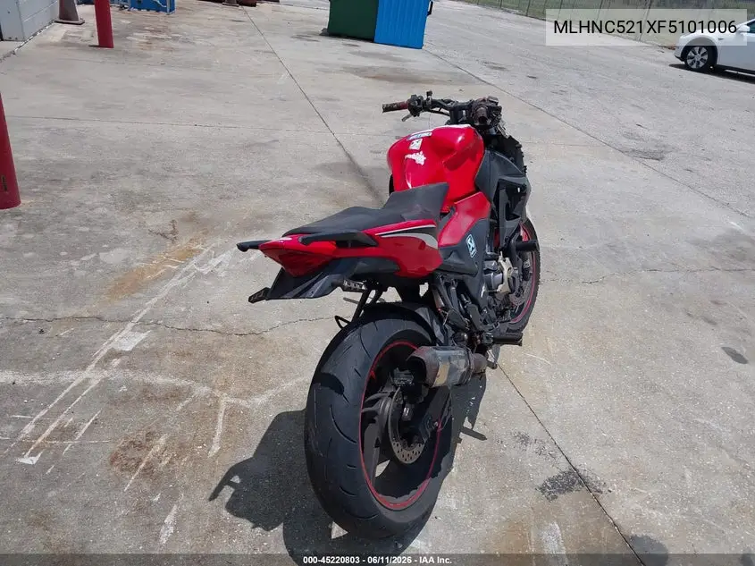 2015 Honda Cb300 F VIN: MLHNC521XF5101006 Lot: 45220803