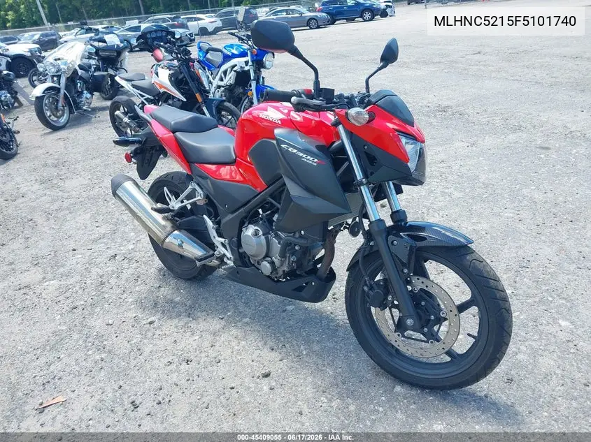 2015 Honda Cb300 F VIN: MLHNC5215F5101740 Lot: 45409055