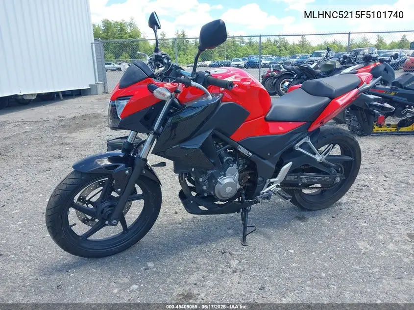 2015 Honda Cb300 F VIN: MLHNC5215F5101740 Lot: 45409055