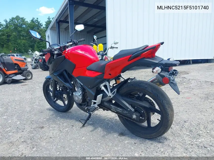 2015 Honda Cb300 F VIN: MLHNC5215F5101740 Lot: 45409055