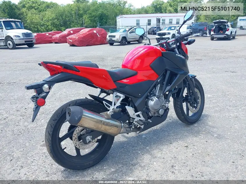 2015 Honda Cb300 F VIN: MLHNC5215F5101740 Lot: 45409055
