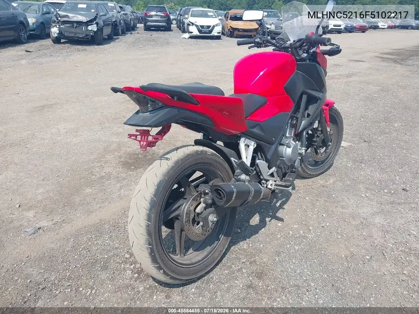 2015 Honda Cb300 F VIN: MLHNC5216F5102217 Lot: 45584455