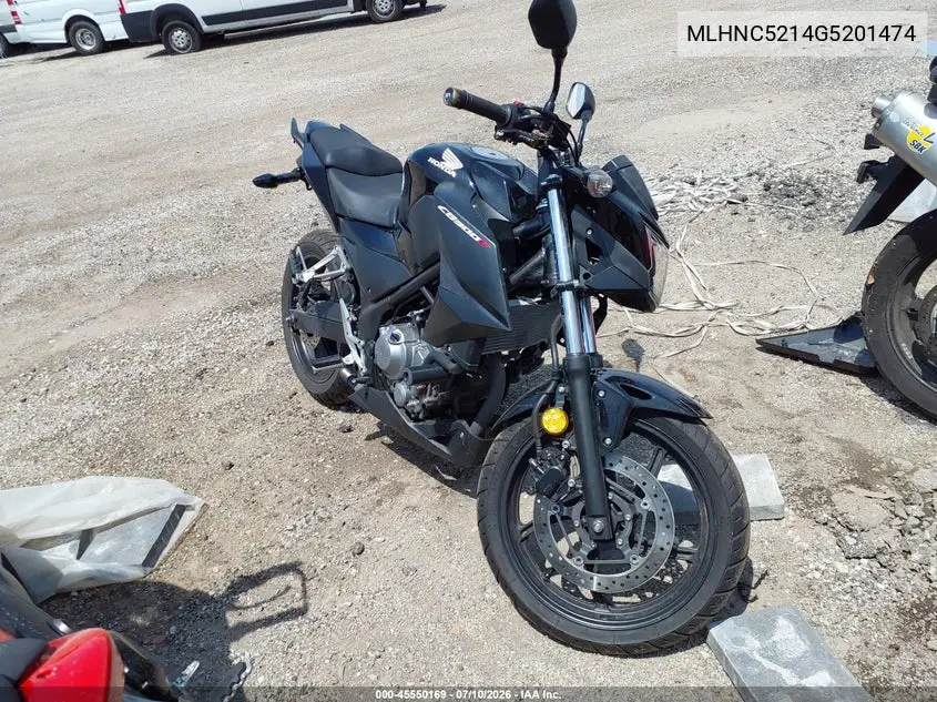 2016 Honda Cb300 F VIN: MLHNC5214G5201474 Lot: 45550169