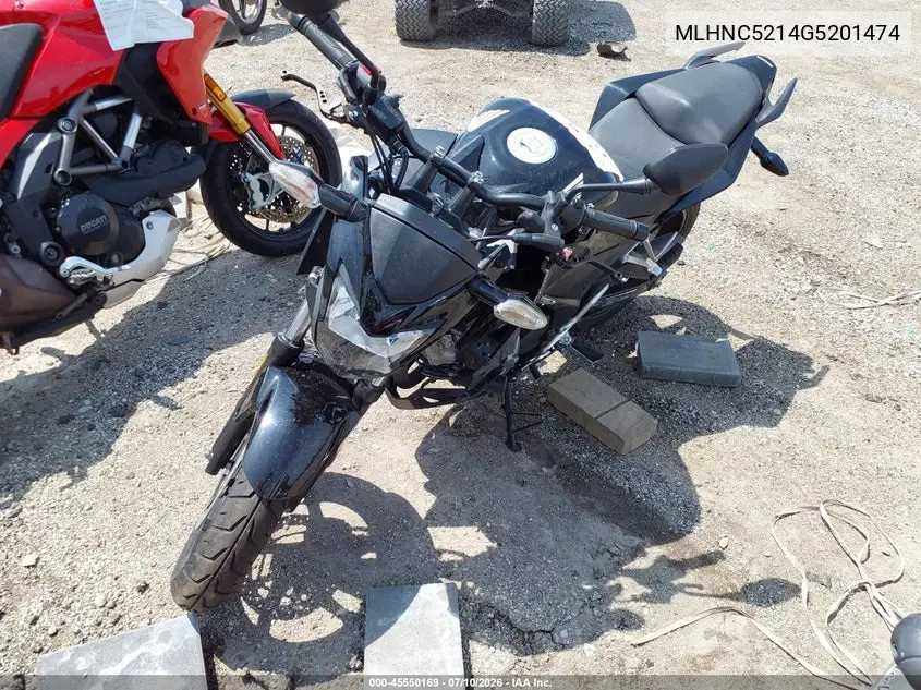 2016 Honda Cb300 F VIN: MLHNC5214G5201474 Lot: 45550169