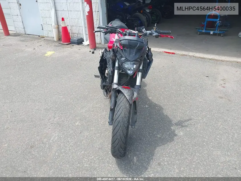 2017 Honda Cb500 F VIN: MLHPC4564H5400035 Lot: 45014417