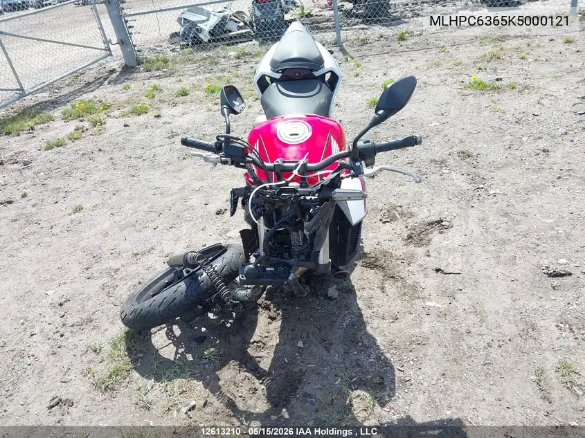 2019 Honda Cb500 Fa VIN: MLHPC6365K5000121 Lot: 12613210