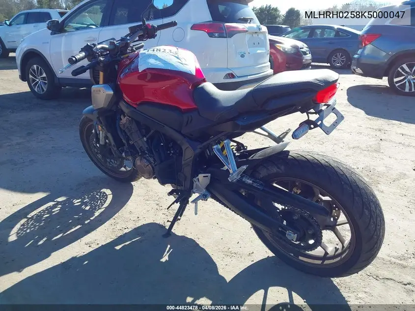 2019 Honda Cb650 Ra VIN: MLHRH0258K5000047 Lot: 44823478