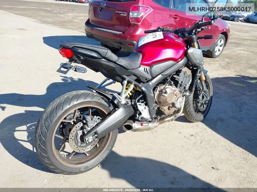 2019 Honda Cb650 Ra VIN: MLHRH0258K5000047 Lot: 44823478