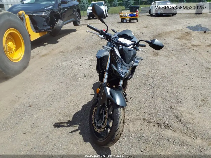 2021 Honda Cb500 Fa VIN: MLHPC6358M5200257 Lot: 45416663