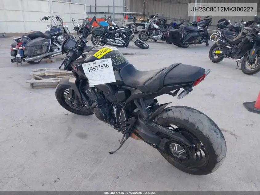 2021 Honda Cb1000 Ra VIN: JH2SC8012MK300227 Lot: 45577536