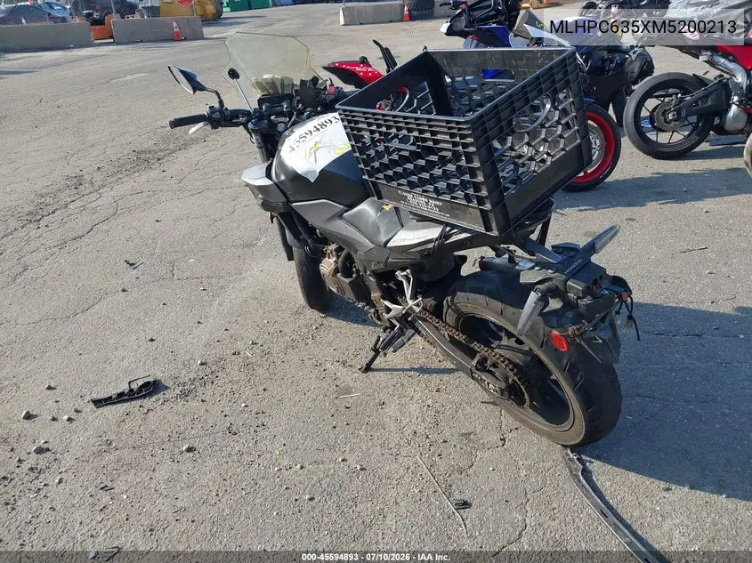 2021 Honda Cb500 Fa VIN: MLHPC635XM5200213 Lot: 45594893