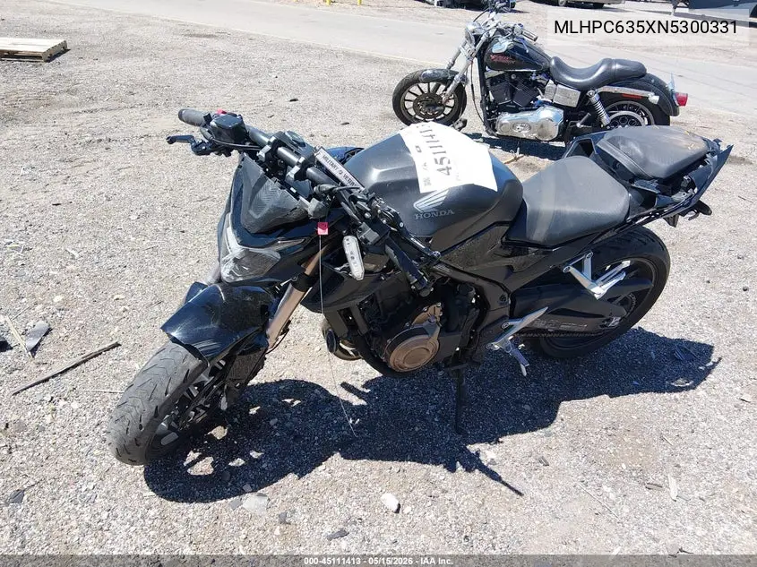 2022 Honda Cb500 Fa VIN: MLHPC635XN5300331 Lot: 45111413