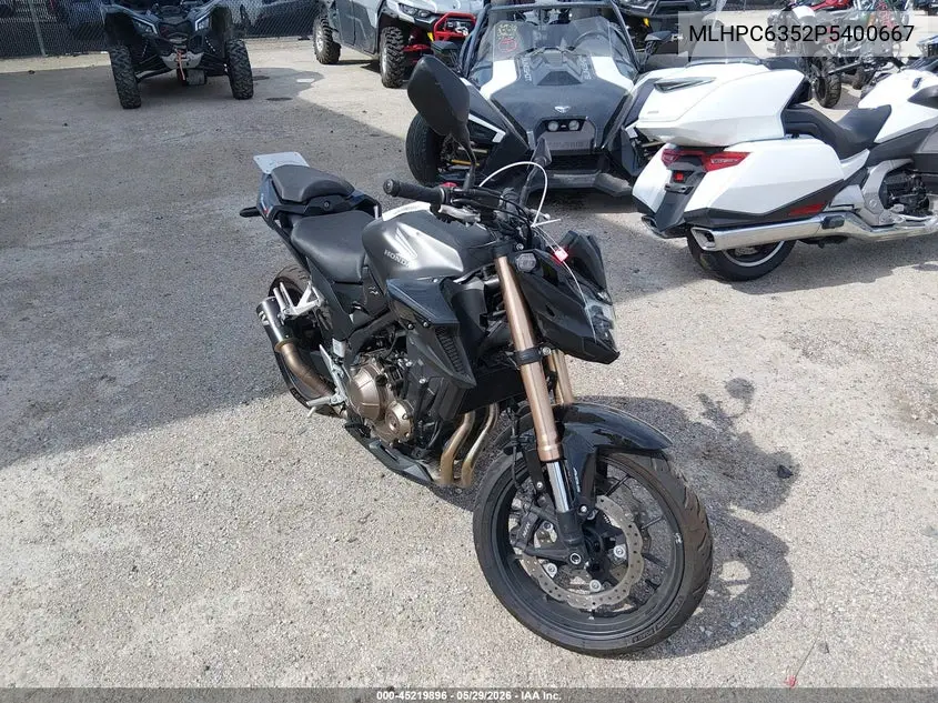 2023 Honda Cb500 Fa VIN: MLHPC6352P5400667 Lot: 45219896