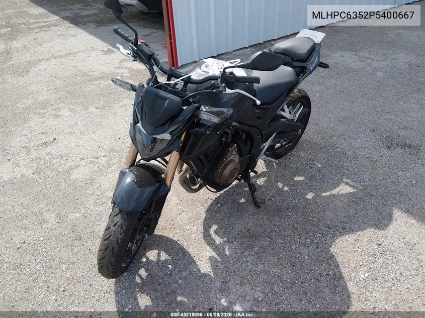 2023 Honda Cb500 Fa VIN: MLHPC6352P5400667 Lot: 45219896