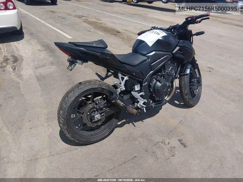 2024 Honda Cb500 F VIN: MLHPC7156R5000395 Lot: 45321339