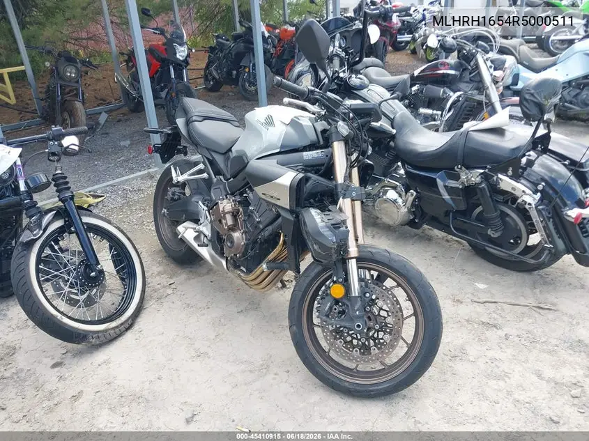 2024 Honda Cb650 R VIN: MLHRH1654R5000511 Lot: 45410915