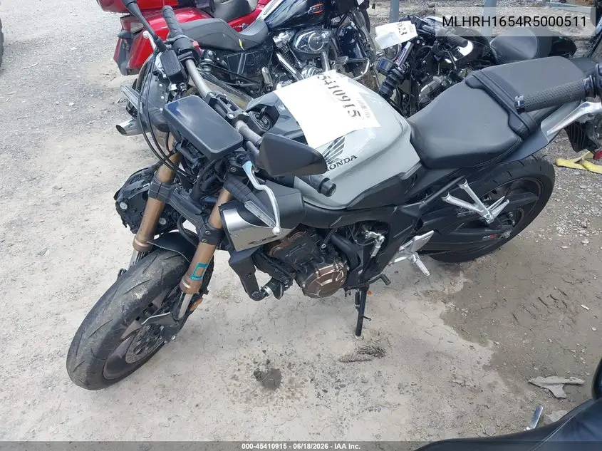 2024 Honda Cb650 R VIN: MLHRH1654R5000511 Lot: 45410915