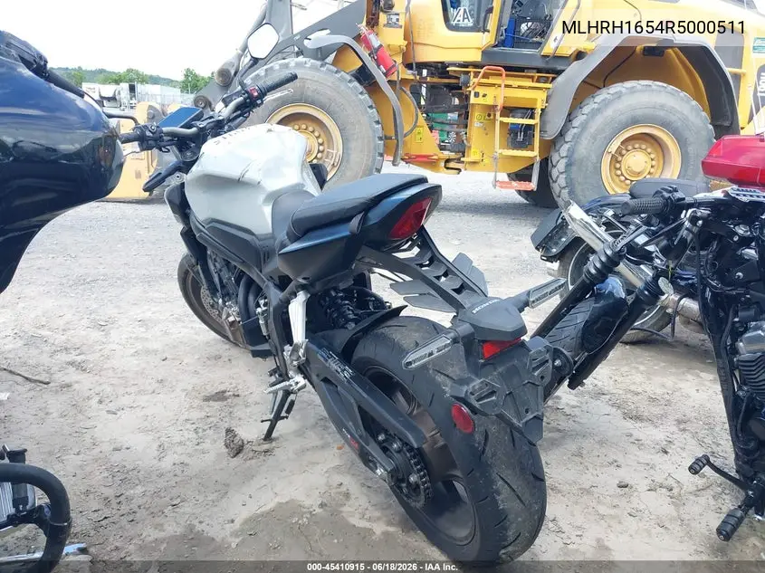 2024 Honda Cb650 R VIN: MLHRH1654R5000511 Lot: 45410915