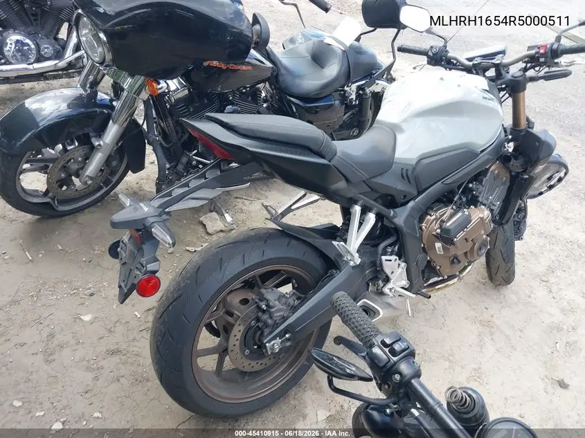 2024 Honda Cb650 R VIN: MLHRH1654R5000511 Lot: 45410915