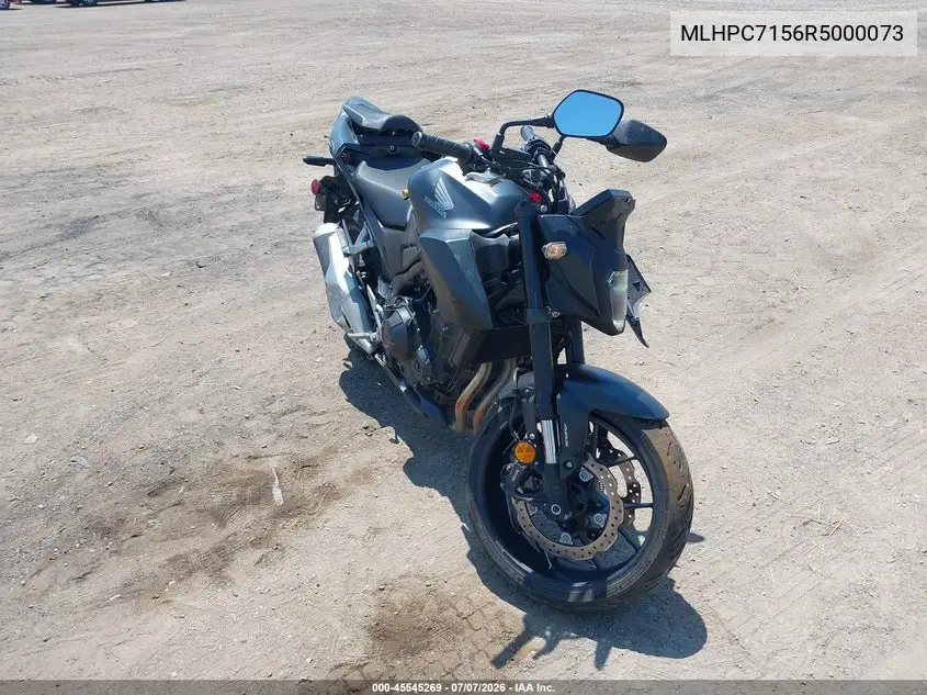 2024 Honda Cb500 F VIN: MLHPC7156R5000073 Lot: 45545269