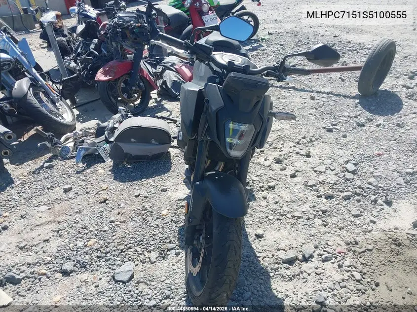 2025 Honda Cb500 F VIN: MLHPC7151S5100555 Lot: 44850694