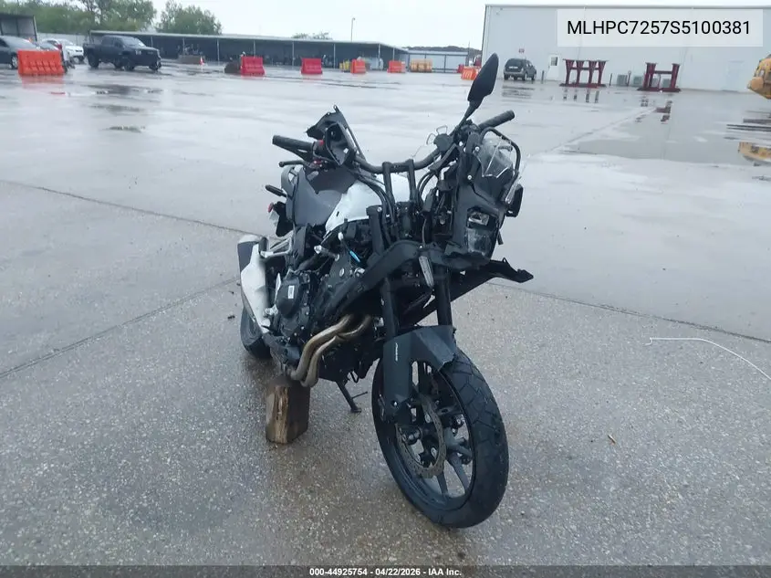 2025 Honda Cb500 Xa VIN: MLHPC7257S5100381 Lot: 44925754