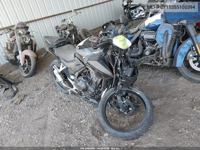 2025 Honda Cb500 F VIN: MLHPC7153S5100394 Lot: 44964942
