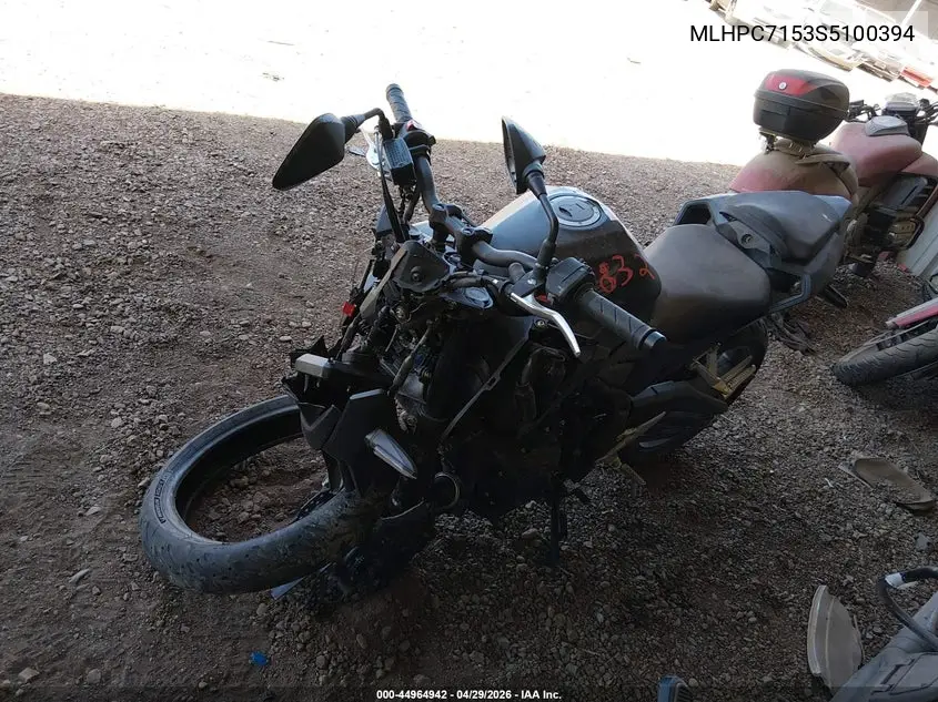 2025 Honda Cb500 F VIN: MLHPC7153S5100394 Lot: 44964942