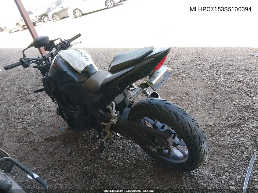2025 Honda Cb500 F VIN: MLHPC7153S5100394 Lot: 44964942