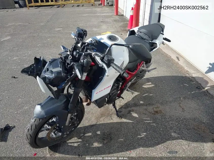 2025 Honda Cb750 A VIN: JH2RH2400SK002562 Lot: 45191206