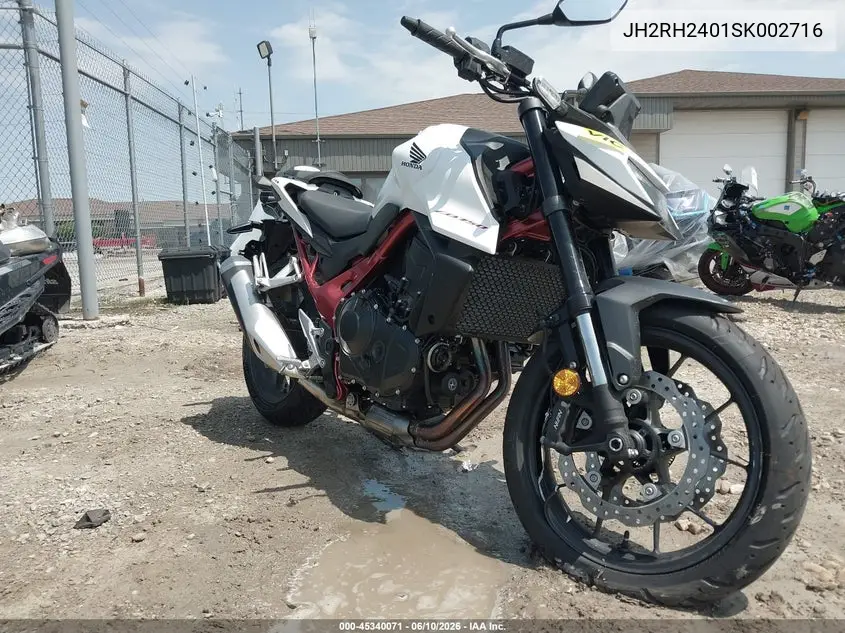2025 Honda Cb750 A VIN: JH2RH2401SK002716 Lot: 45340071