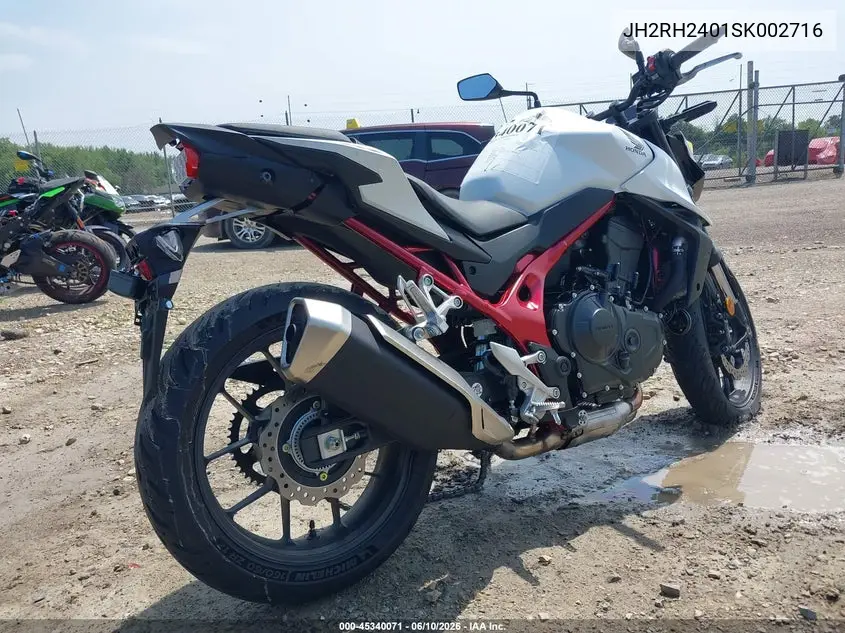 2025 Honda Cb750 A VIN: JH2RH2401SK002716 Lot: 45340071