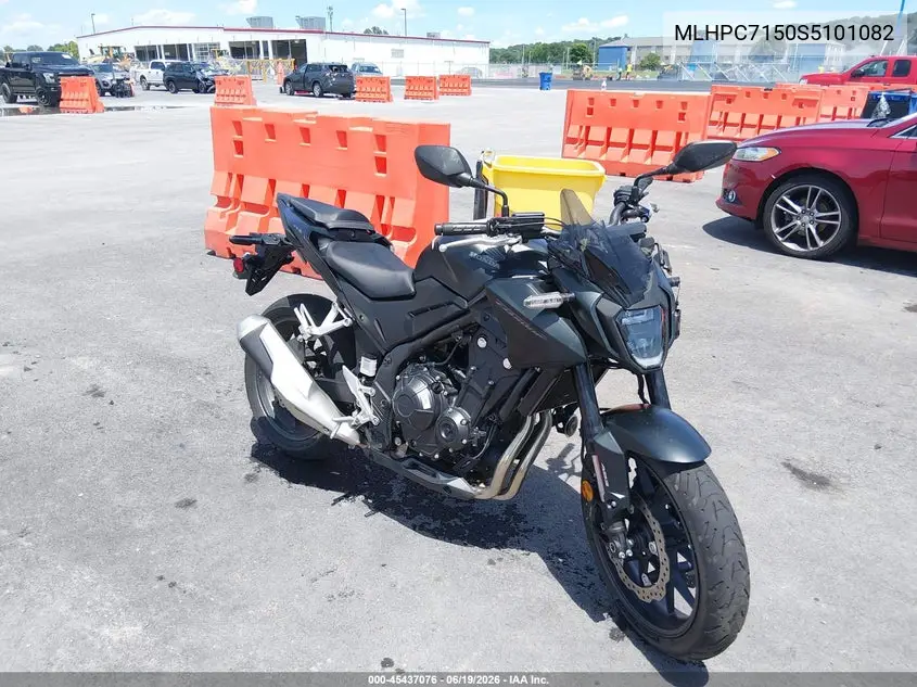 2025 Honda Cb500 F VIN: MLHPC7150S5101082 Lot: 45437076