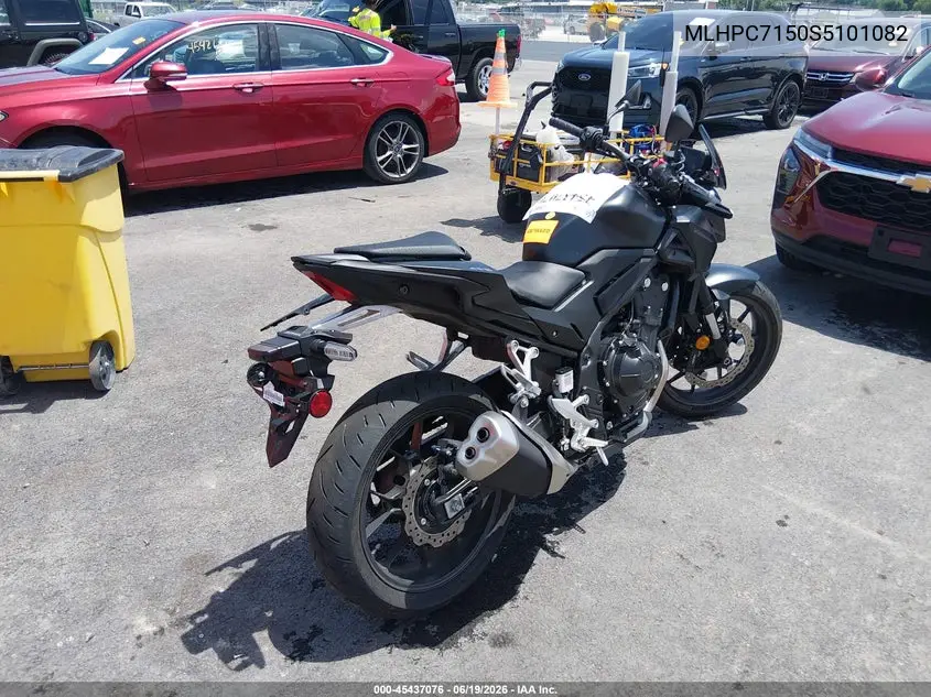 2025 Honda Cb500 F VIN: MLHPC7150S5101082 Lot: 45437076