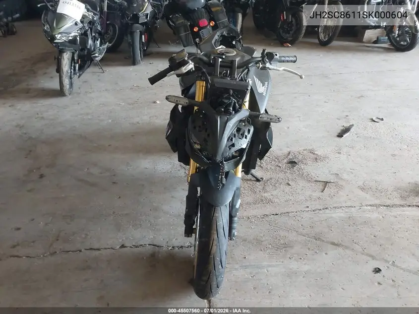 2025 Honda Cb1000 Sp VIN: JH2SC8611SK000604 Lot: 45507560